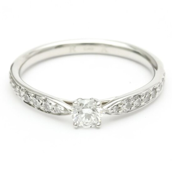 Tiffany Platinum - Ring - 0.20 ct Diamond