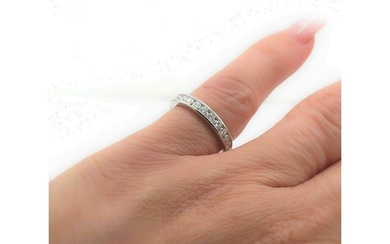 Tiffany & Co Diamond Wedding Band 2.5mm Channel Set In Platinum $2,875 Retail #1