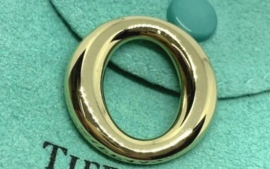 Tiffany & Co Elsa Peretti 18k Gold Sevillana Oval Pendant Original Pouch