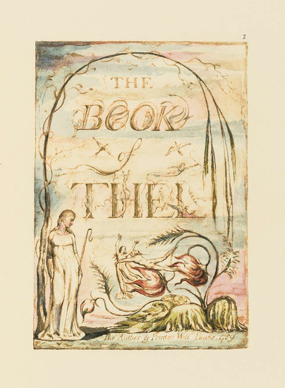Trianon Press.- Blake (William) The Book of Thel, one of 20 specially-bound copies with a set of progressive plates, original brown morocco, Trianon Press, 1965.