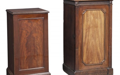 Two George III Mahogany Pedestal Cupboards