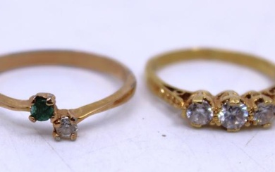 Two Gold Dress Rings. To include an 18ct Yellow Gold...