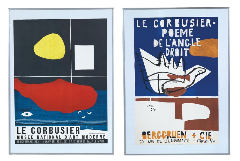 Two exhibition posters, for the exhibition Le Corbusier