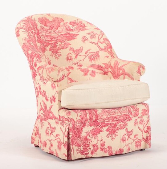 UPHOLSTERD FRENCH CHAIR IN THE MANNER OF JANSEN