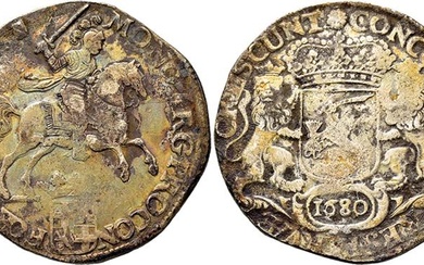 Utrecht.Zilveren rijder of dukat 1680 . Ritter zu Ross rechts...