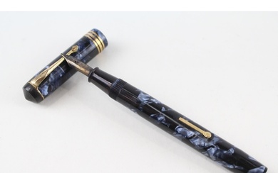 Vintage CONWAY STEWART No.55 Navy Cased Fountain Pen w/ 14ct...