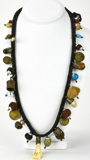 Vintage Unique African Talisman Charm Necklace