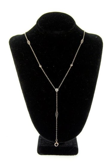 WOW 18k White Gold & Diamond Satoire Chain Necklace