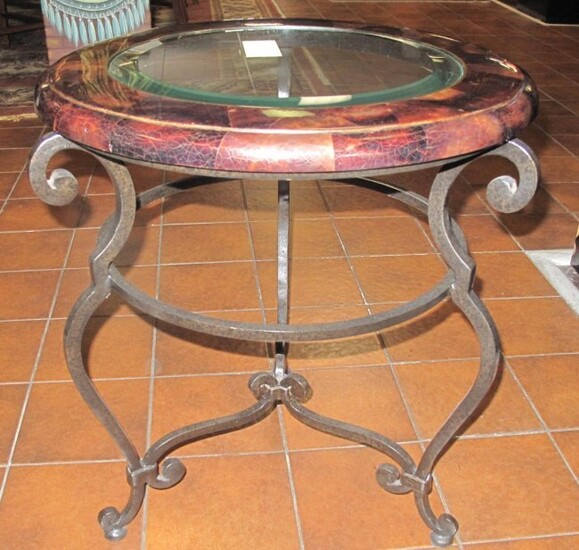 WROUGHT IRON SIDE TABLE