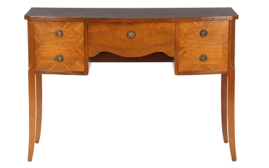 (-), Walnut veneer side table with 5 drawers,...