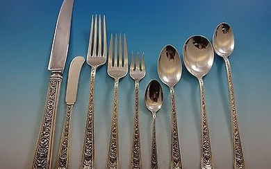 Windsor Rose by Watson Sterling Silver Flatware Set 12 Service 117 Pieces Dinner