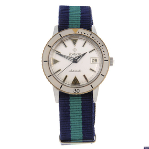 ZODIAC - a gentleman's stainless steel Sea Wolf wrist watch with a Zodiac and Zenith wrist watch.