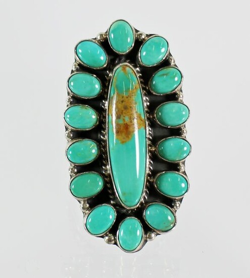 ZUNI STERLING TURQUOISE RING - MCT