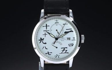 Zeno-Watch Basel 'Arata Isozaki'. Limited men's watch in steel with silver dial, approx. The 2010s