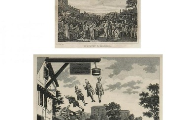 after William Hogarth (English, 1697-1764), Two Engravings