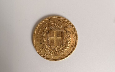 1 piece de 100 Francs or, Sardaigne, 183... - Lot 58 - Paris Enchères - Collin du Bocage