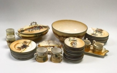 Approximately Seventy-five John Peel Royal Doulton Fox Hunting Tableware Items