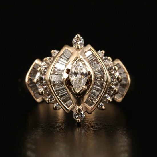 14K Diamond Tiered Ring