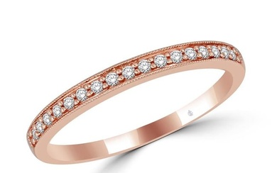 14K Rose Gold 1/8 Ct.Tw. Diamond Stackable Band