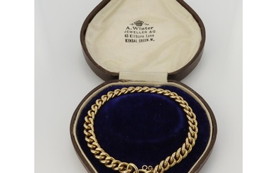 15ct yellow gold antique heart padlock curb bracelet, each c...