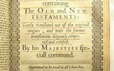 1628 BIBLE in ENGLISH antique RARE printed by William