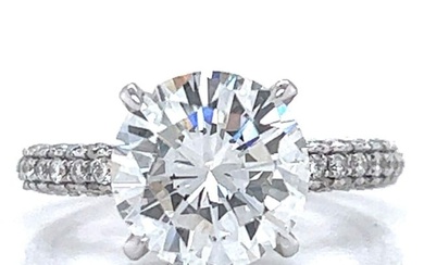18K White Gold 3.02 Ct. GIA Certified Diamond Ring