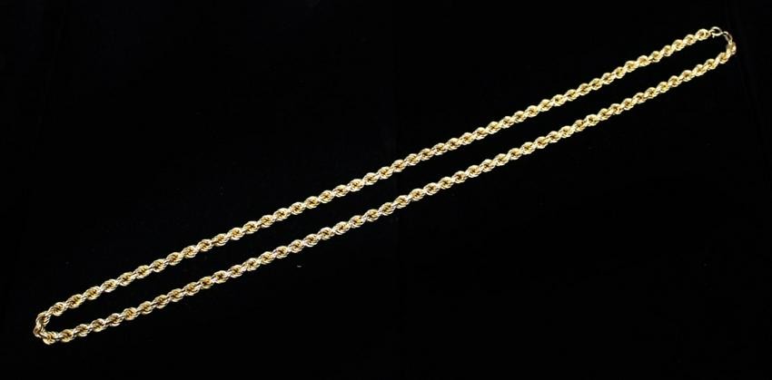 18KT ITALIAN CHAIN NECKLACE, 35.4 GRAMS