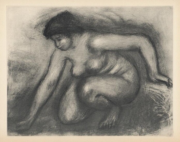 1919 RENOIR Engraving "Etude de Femme nue" Limited Edition Framed
