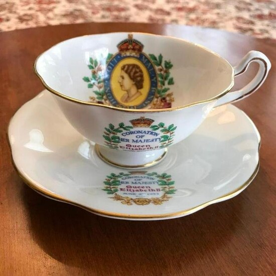 1953 Queen Elizabeth II Coronation Teacup Set