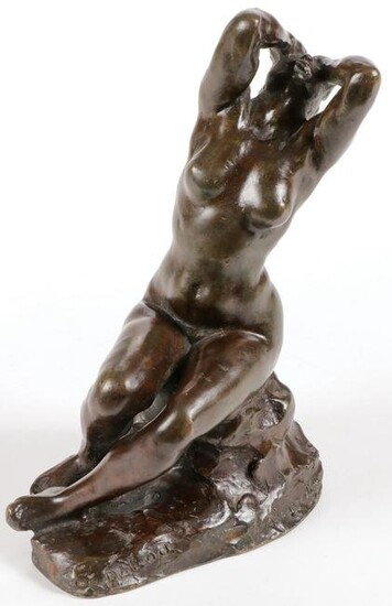 19TH C FRENCH BRONZE NUDE