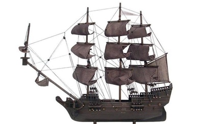 20" Hand-Crafted Wooden Flying Dutchman Pirate Ship Replica