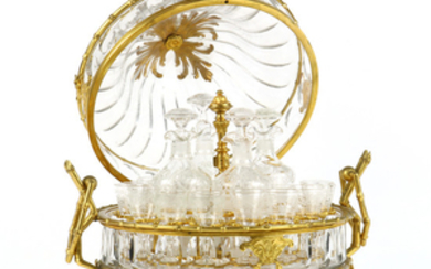 French crystal Louis XVI Style Baccarat crystal and ormolu mounted coffret