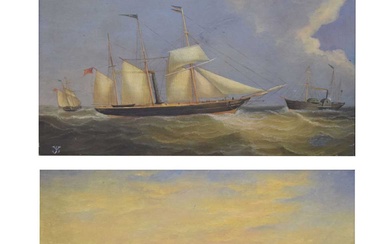 20th century Continental School - Oil on panel - Pair of maritime studies