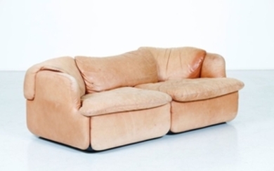 ROSSELLI ALBERTO (1921 1976) Sofa. Metal and leath…