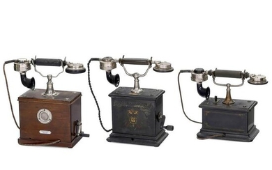 3 German Table Telephones