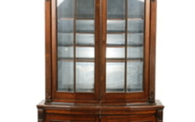 TWO-PART CURIO CABINET