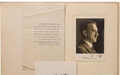Adolf Hitler - Portraitfoto mit Autograph, 1938