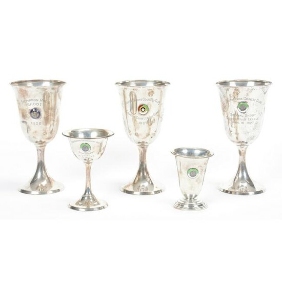 (5) Sterling Silver Trophies