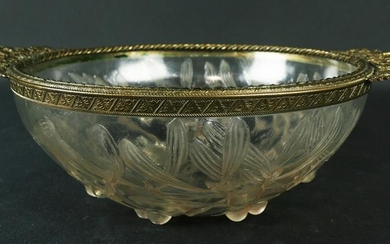 A Rene Lalique Mistletoe bowl