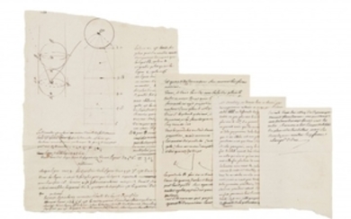 VOLTAIRE (1694-1778) Réunion de 2 manuscrits autographes et 1 manuscrit en partie autographe