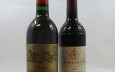 12 bouteilles 9 bts : CHÂTEAU LASCOMBES 1989 2è GC Margaux (étiquettes tachées)
