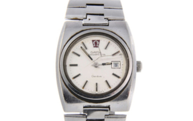 OMEGA - a mid-size stainless steel Genève Megaquartz 32Khz bracelet watch.
