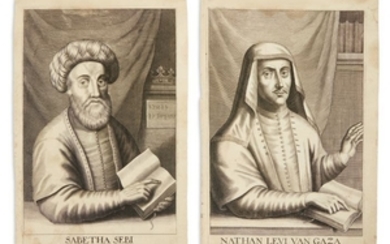 (SHABTHAI TZVI & NATHAN OF GAZA) - Two half-length portraits.