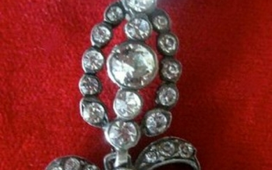 Victorian Silver & Paste Pendant