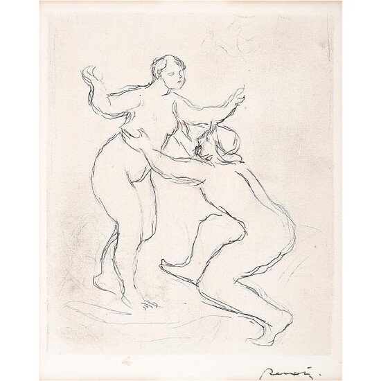 Pierre Renoir "Le Fleuve Scamandre" etching French Art