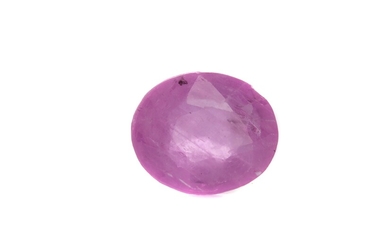 **A CERTIFICATED UNMOUNTED TREATED PINK SAPPHIRE