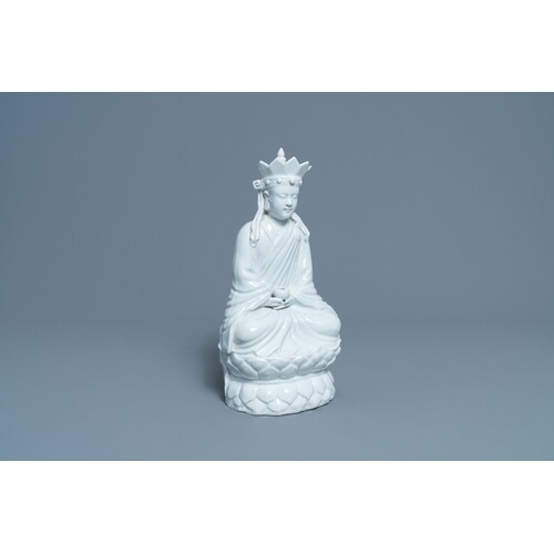 A Chinese blanc de Chine figure of Doumu, seal mark, 19/20th...