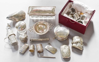 A Collection of Assorted Silver and Silver Plate Items, including...