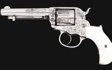 (A) FACTORY ENGRAVED COLT MODEL 1877 LIGHTNING DOUBLE ACTION REVOLVER WITH PICTURE BOX.