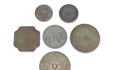 A GROUP OF SIX BRONZE MIRRORS Song/Yuan Dynasty